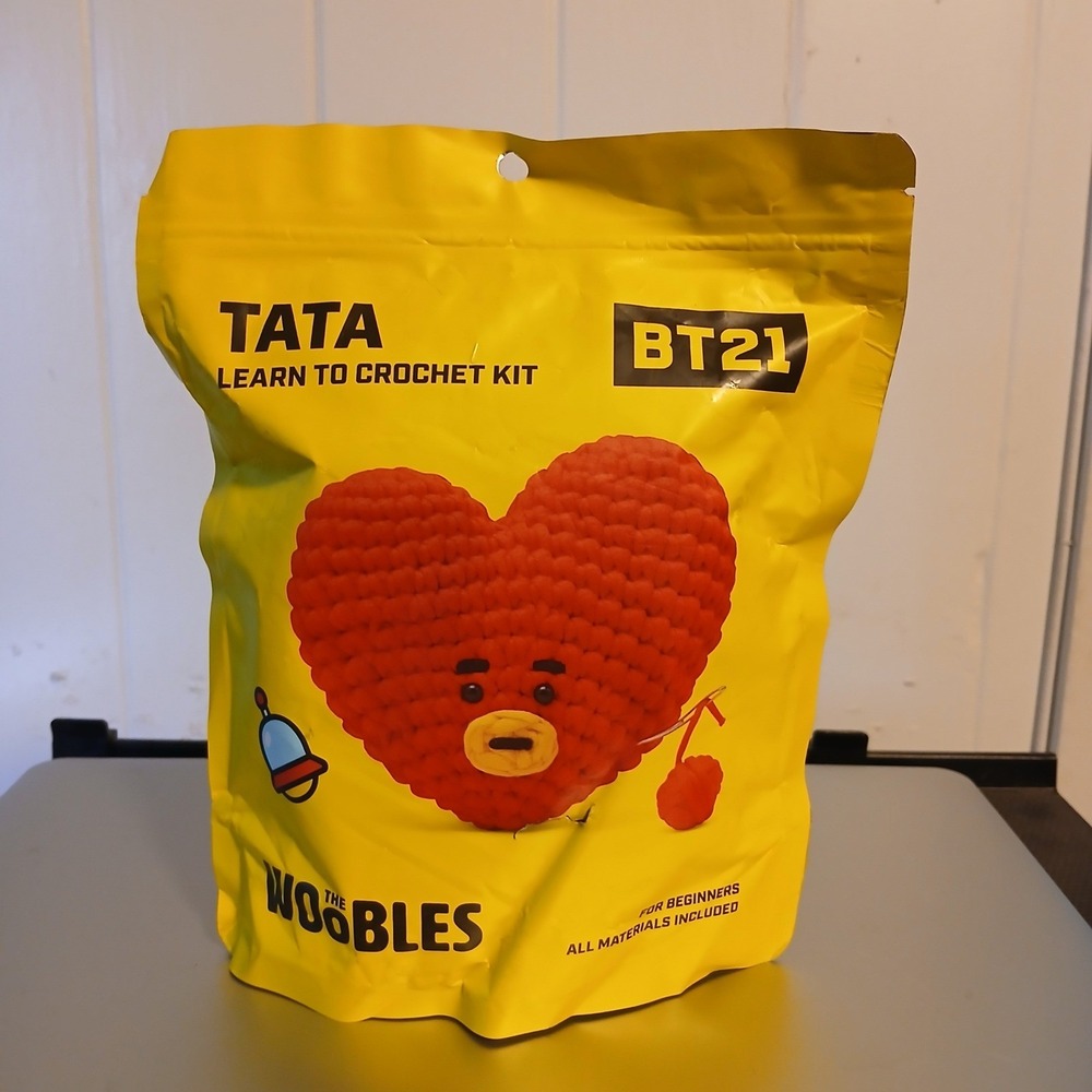 The Woobles TATA BT21 Learn To Crochet Kit Beginner Amigurumi Set Line Friends